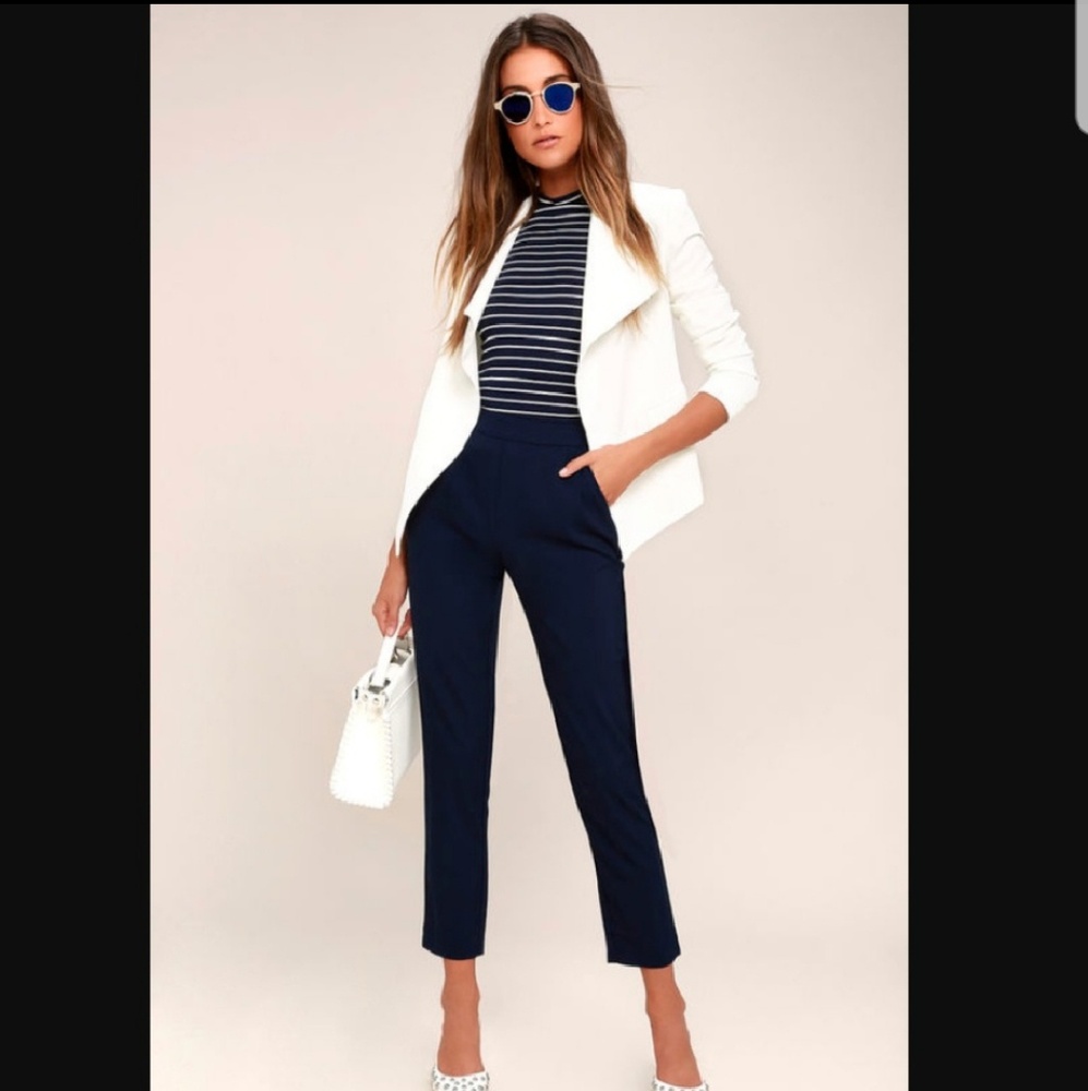 Lulu's Navy kicking It trousers